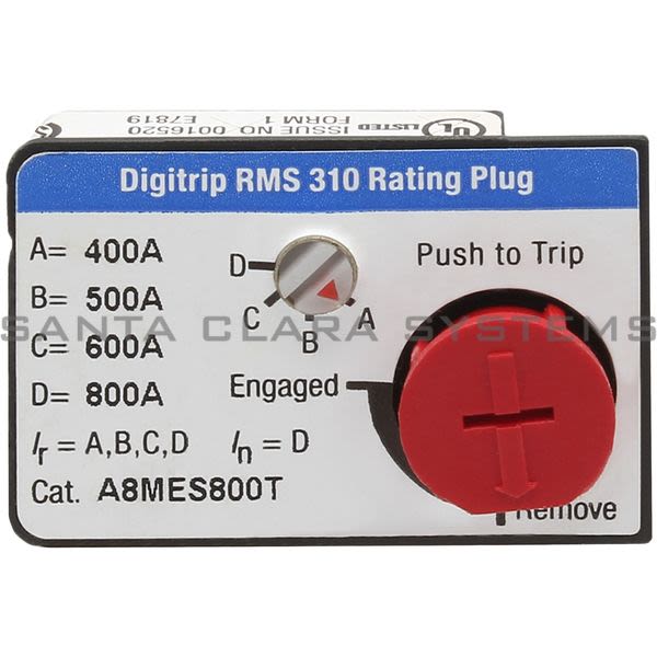 Cutler-Hammer A8MES800T Rating Plug Product Image