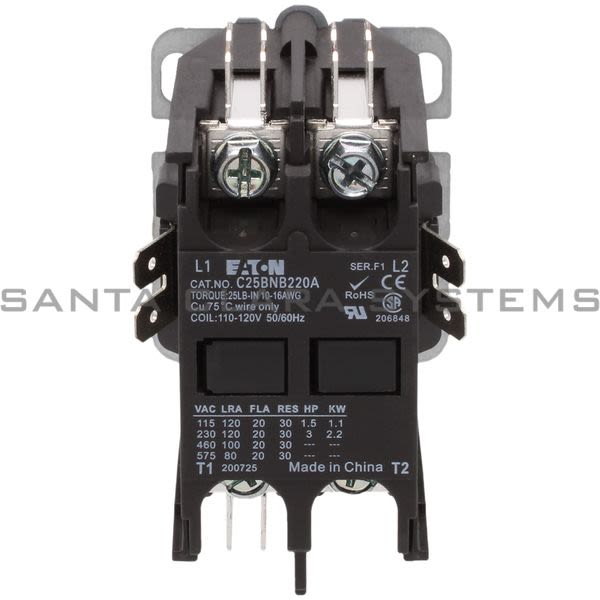 Cutler-Hammer C25BNB220A Contactor 2-Pole Product Image