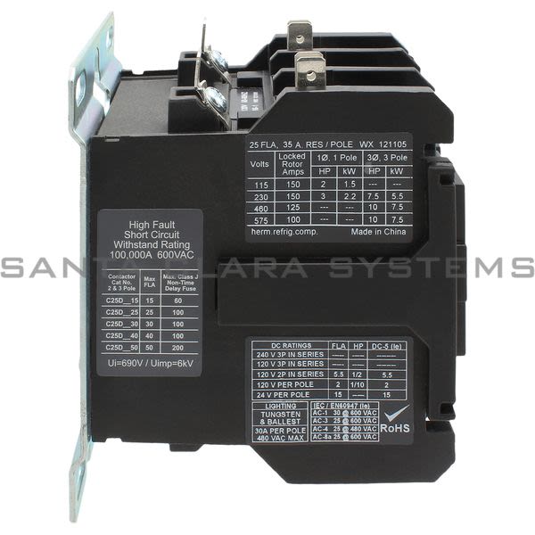 Cutler-Hammer C25DND225A Contactor Product Image