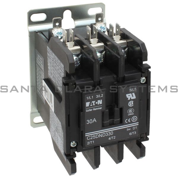 Cutler-Hammer C25DND330A Contactor Definite Purpose 30-AMP 3-Pole | Eaton Product Image