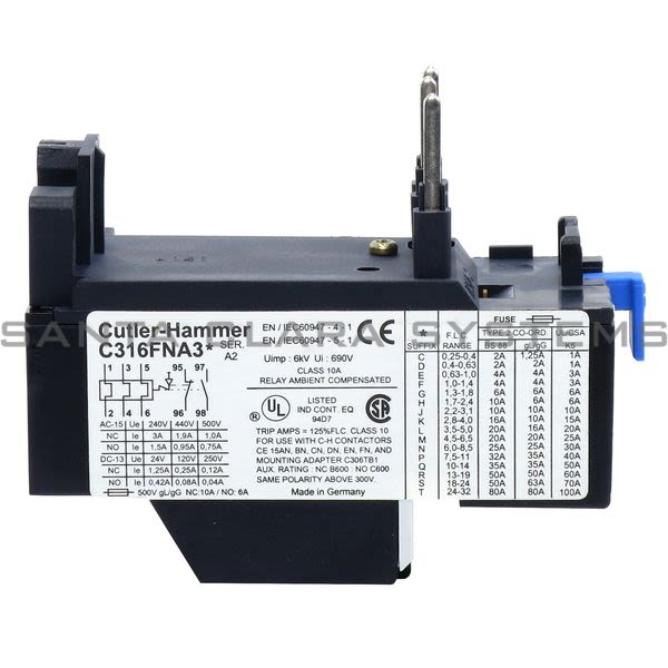 Cutler-Hammer C316-FNA3D Overload Relay Product Image