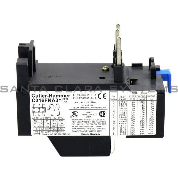 Cutler-Hammer C316-FNA3L Overload Relay Product Image