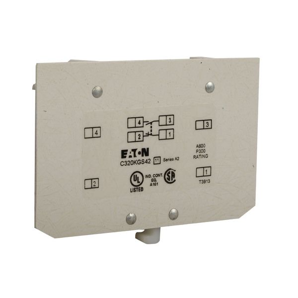 Cutler-Hammer C320KGS42 Base Auxiliary CONTACT1-N/O 1-N/C | C320-KGS42 Product Image
