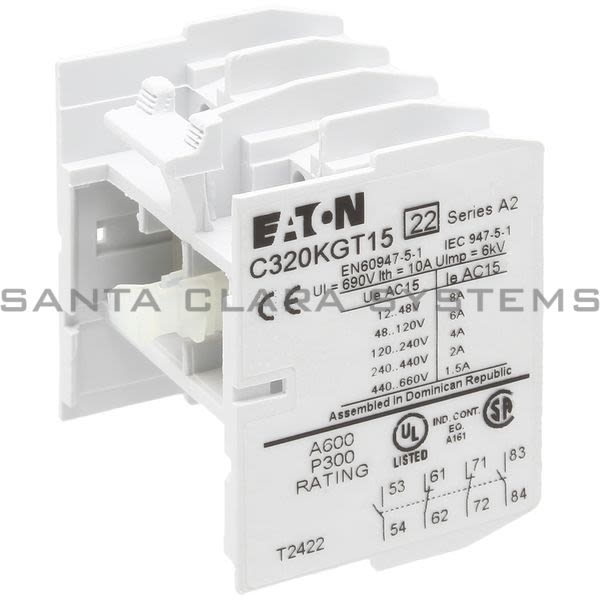 Cutler-Hammer C320KGT15 Auxiliary Contact Product Image
