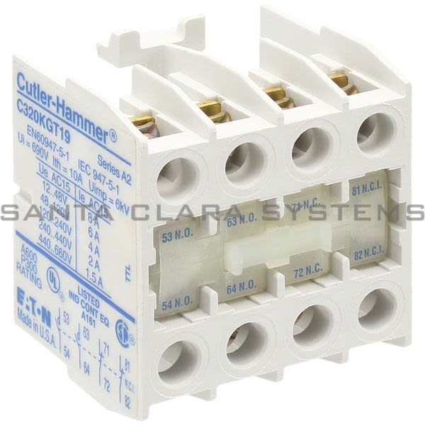Cutler-Hammer C320KGT19 Auxiliary Contact Product Image
