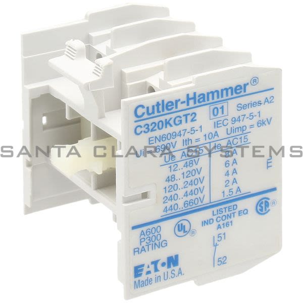 Cutler-Hammer C320KGT2 Auxiliary Contact Product Image