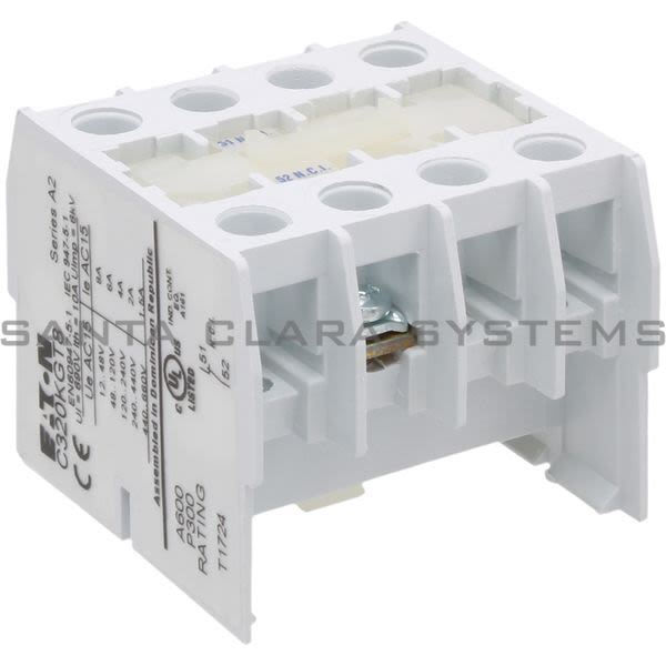 Cutler-Hammer C320KGT8 Auxiliary Contact 1-NO & 1-NC Top Mounted SIZE00-2 Product Image