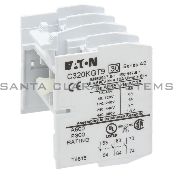 Cutler-Hammer C320KGT9 Auxiliary Contact Product Image
