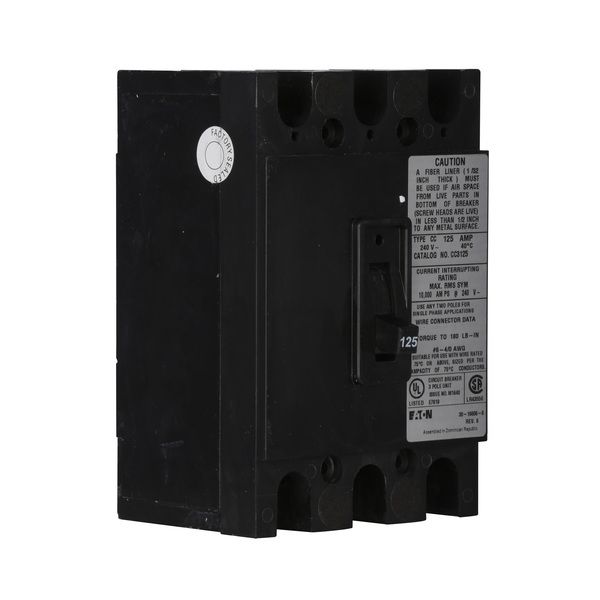 Cutler-Hammer CC3125 Circuit Breaker 125amp 3Pole | Eaton Product Image