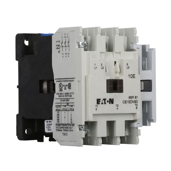 Cutler-Hammer CE15DNS3AB Contactor 3-Pole Open Type Product Image