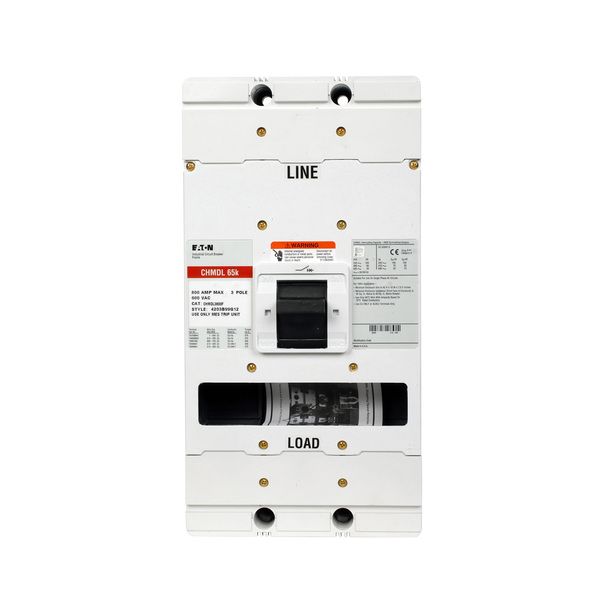 Cutler-Hammer CHMDL3800F Circuit Breaker Frame 3-Pole 800 amp Product Image