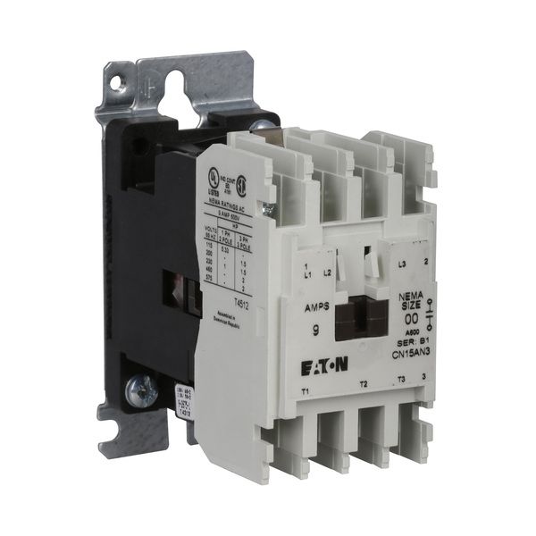 Cutler-Hammer CN15AN3AB Contactor | Size-00 9-AMP 3-Pole Open Type | Eaton Product Image