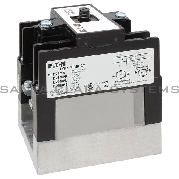 Cutler-Hammer D26MBA Relay Type M 4-Pole No-Contacts | Eaton Product Image
