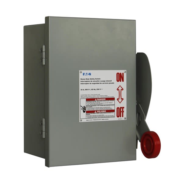 Cutler-Hammer DH361UDK Safety Switch Heavy Duty 3-Pole Non-Fusible | Eaton Product Image
