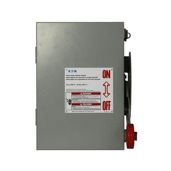 Cutler-Hammer DH361UDK Safety Switch Heavy Duty 3-Pole Non-Fusible | Eaton Product Image