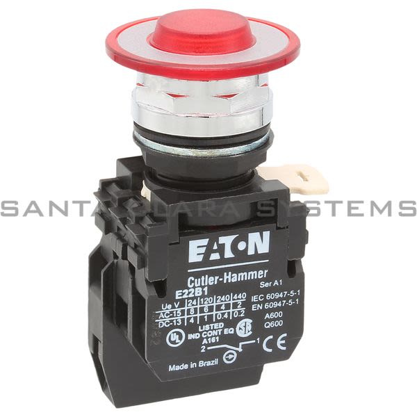 Cutler-Hammer E22GD2X4WB Pushbutton Emergency Stop Push/Pull | Eaton Product Image
