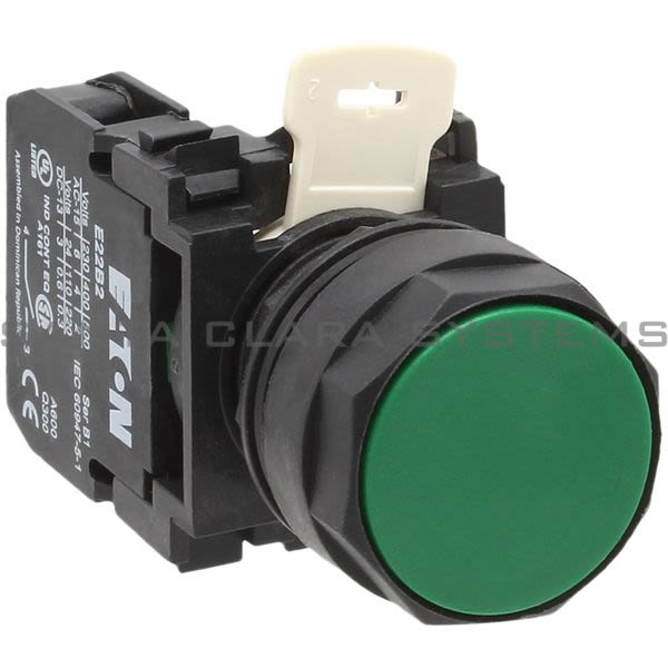 Cutler-Hammer E22PB3A Pushbutton Green Flush | Eaton Product Image