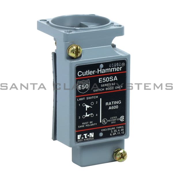 Cutler-Hammer E50SA Limit Switch Body 10-AMP 1-NO 1-NC | Eaton E50-SA Product Image