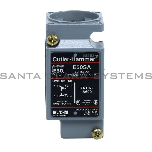 Cutler-Hammer E50SA Limit Switch Body 10-AMP 1-NO 1-NC | Eaton E50-SA Product Image