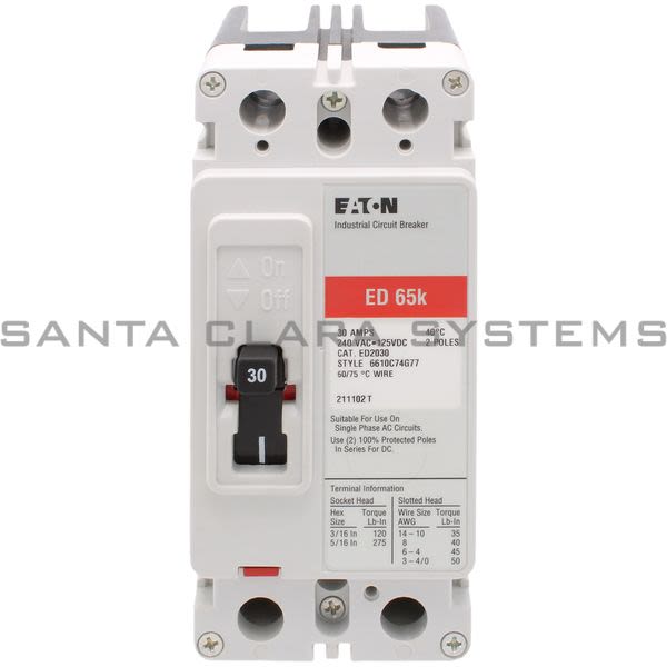 Cutler-Hammer ED2030 Circuit Breaker Product Image