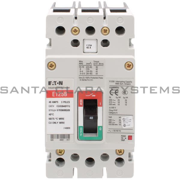 Cutler-Hammer EGB3040FFG Circuit Breaker Product Image
