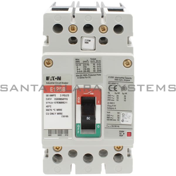 Cutler-Hammer EGB3050FFG Circuit Breaker Product Image
