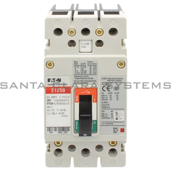 Cutler-Hammer EGB3060FFG Circuit Breaker Product Image