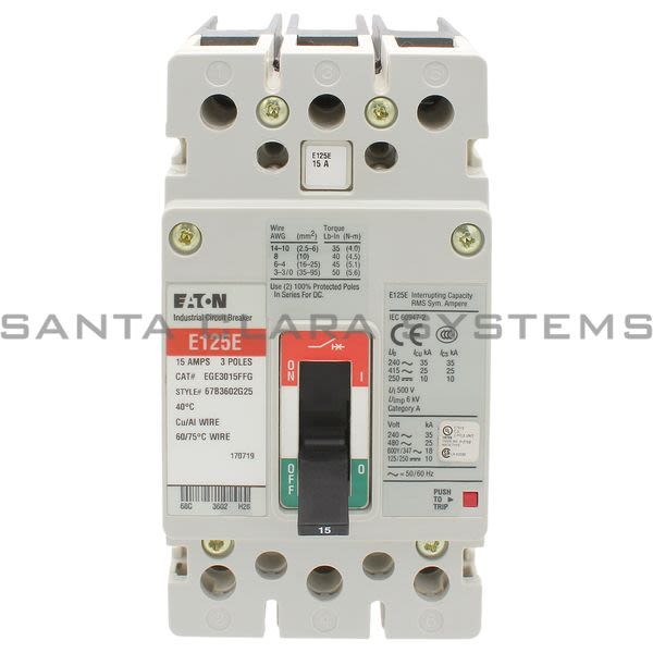Cutler-Hammer EGE3015FFG Circuit Breaker Product Image