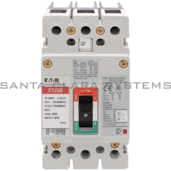 Cutler-Hammer EGE3020FFG Circuit Breaker Product Image