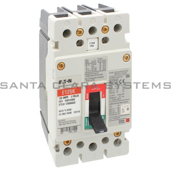 Cutler-Hammer EGK3125KSG Circuit Breaker Product Image