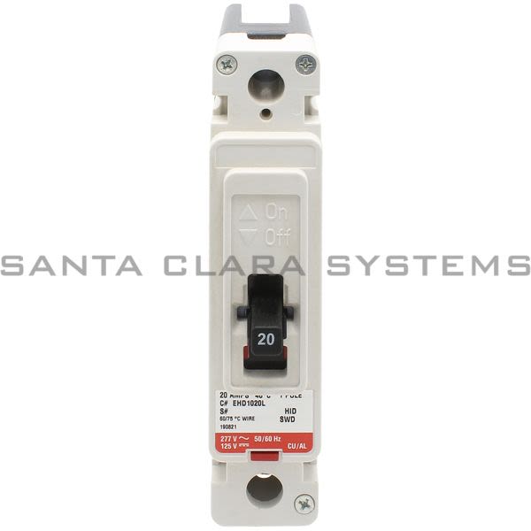 Cutler-Hammer EHD1020L Circuit Breaker 1-Pole Product Image