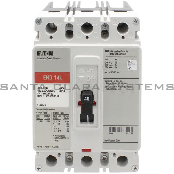 Cutler-Hammer EHD3040L Circuit Breaker | Ehd-3040L Product Image