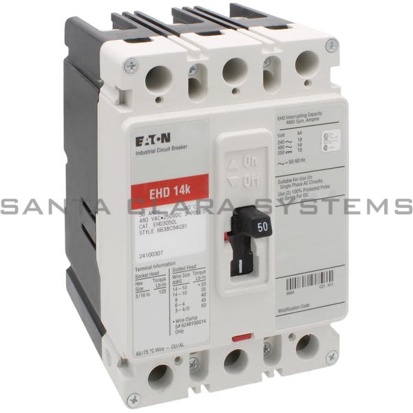 Cutler-Hammer EHD3050L Circuit Breaker 50-AMP 3-Pole | Westinghouse Product Image