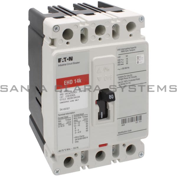 Cutler-Hammer EHD3080L Circuit Breaker 90-AMP 3-Pole | Eaton Product Image