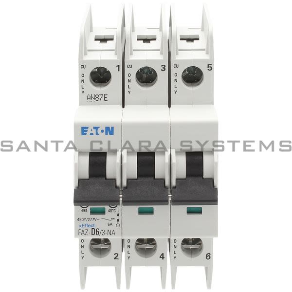 Cutler-Hammer FAZ-D6-3-NA Circuit Breaker Product Image