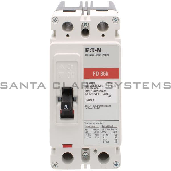 Cutler-Hammer FD2020 Circuit Breaker 20-AMP 2-Pole | Eaton Product Image