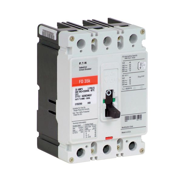 Cutler-Hammer FD3015 Circuit Breaker 3-Pole | Eaton Product Image