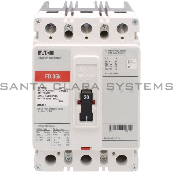 Cutler-Hammer FD3020 Circuit Breaker Product Image
