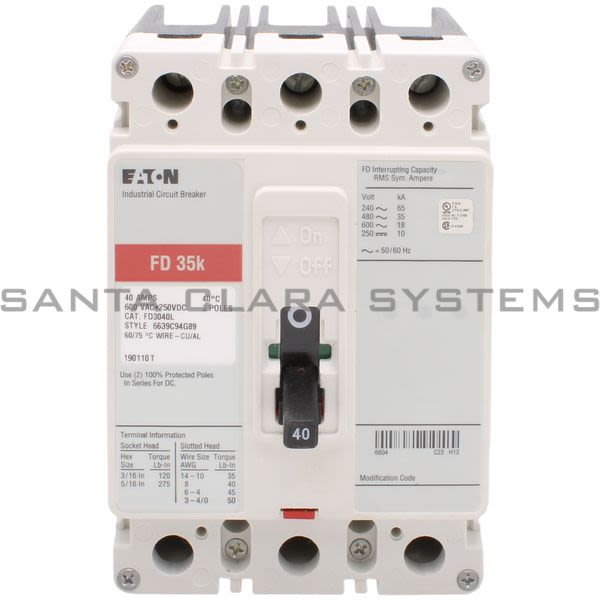 Cutler-Hammer FD3040L Circuit Breaker Product Image