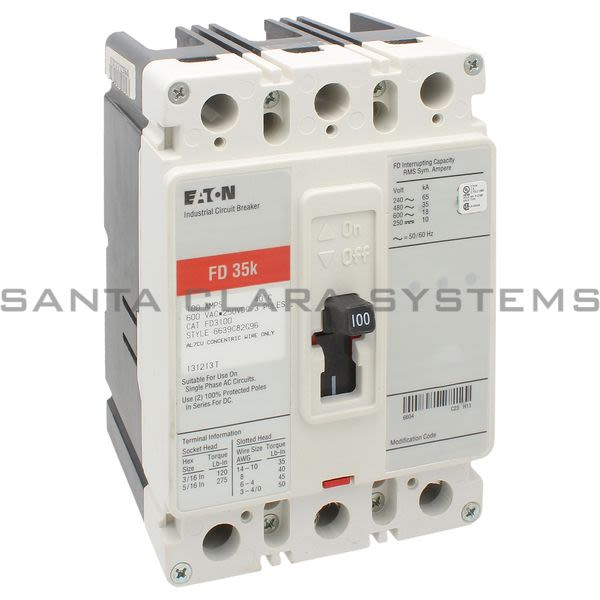 Cutler-Hammer FD3100 Circuit Breaker | 100-AMP 3-Pole | Eaton Product Image