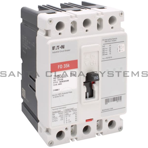 Cutler-Hammer FD3150 Circuit Breaker | 150-AMPS 3-Pole 600-VAC | Eaton Product Image