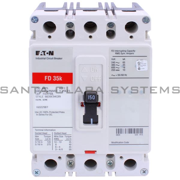 Cutler-Hammer FD3150L Circuit Breaker Product Image