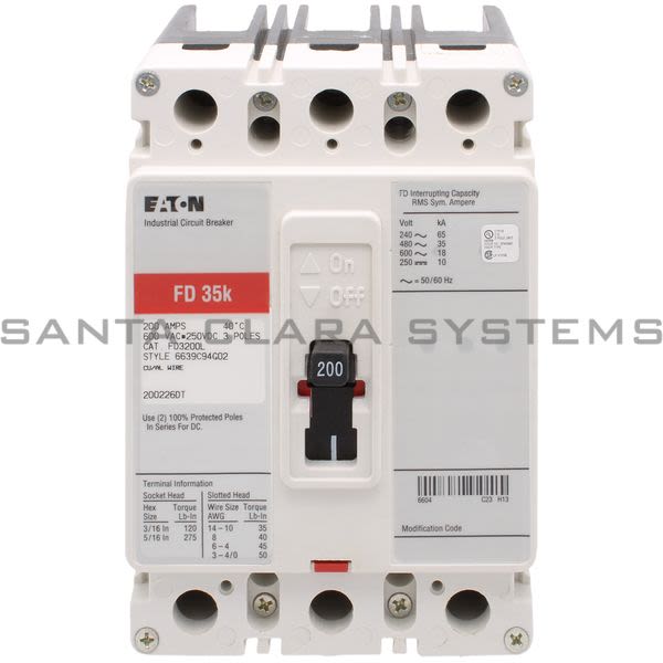 Cutler-Hammer FD3200L Circuit Breaker Product Image