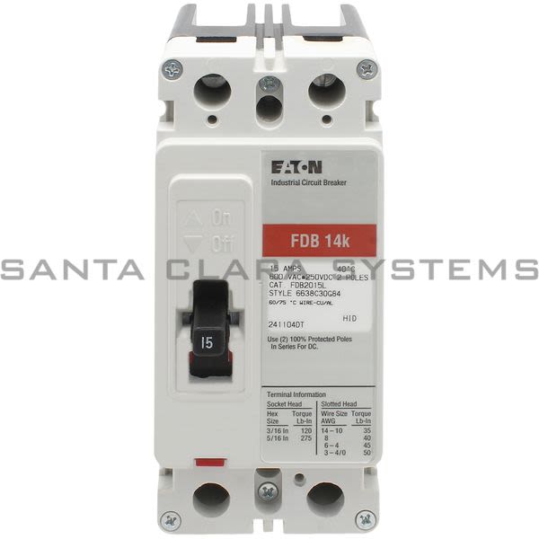 Cutler-Hammer FDB2015L Circuit Breaker 15-AMP 2-Pole | Eaton Product Image