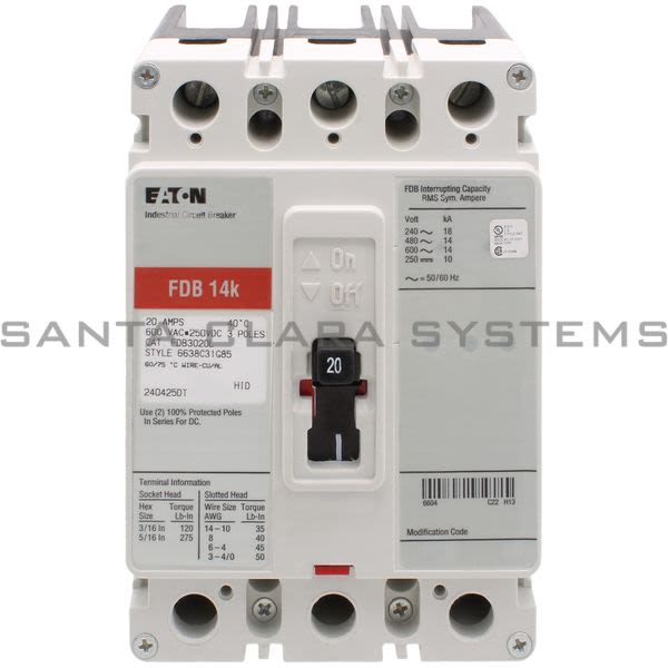 Cutler-Hammer FDB3020L Circuit Breaker Product Image