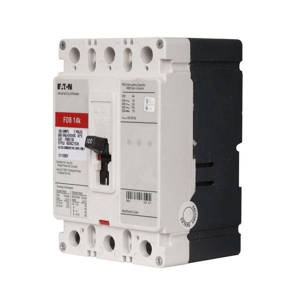 Cutler-Hammer FDB3100 Circuit Breaker 100-AMP 3-Pole | Eaton Product Image
