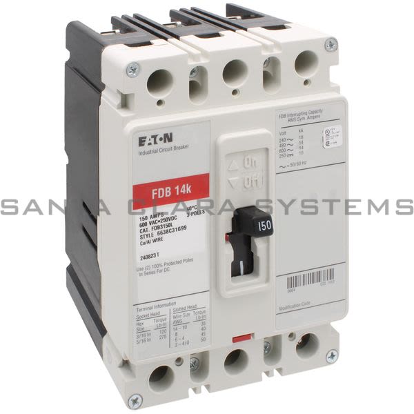 Cutler-Hammer FDB3150L Circuit Breaker 150-AMP 3-Pole | Eaton Product Image