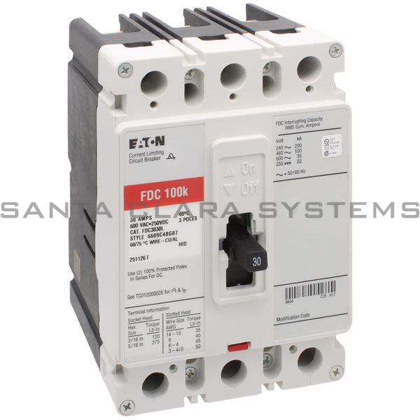 Cutler-Hammer FDC3030L Circuit Breaker Product Image
