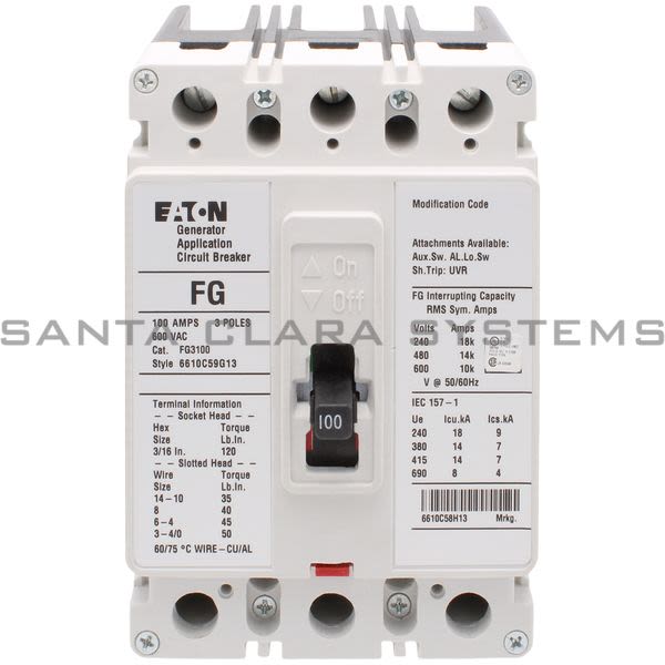 Cutler-Hammer FG3100 Circuit Breaker Product Image
