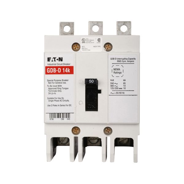 Cutler-Hammer GDB3050D Circuit Breaker Product Image